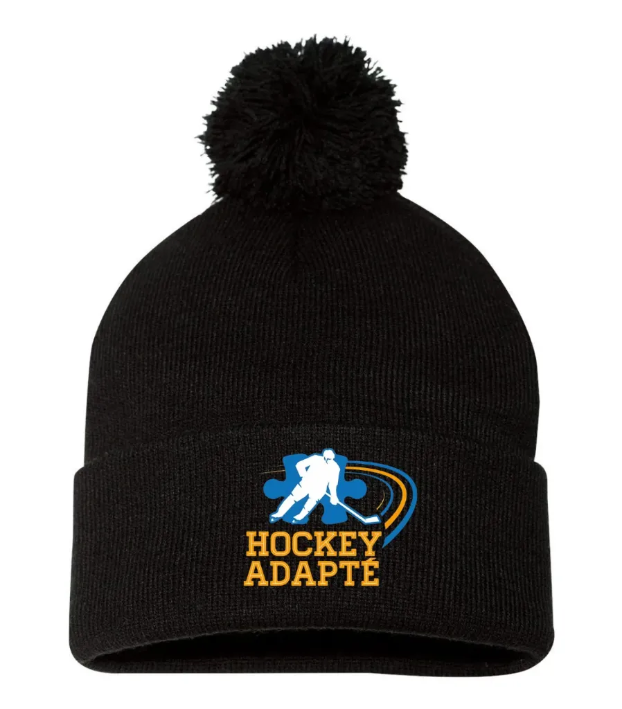 Tuque avec pompon - Hockey Adapté
